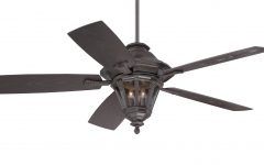 Outdoor Ceiling Fans with Lantern Light