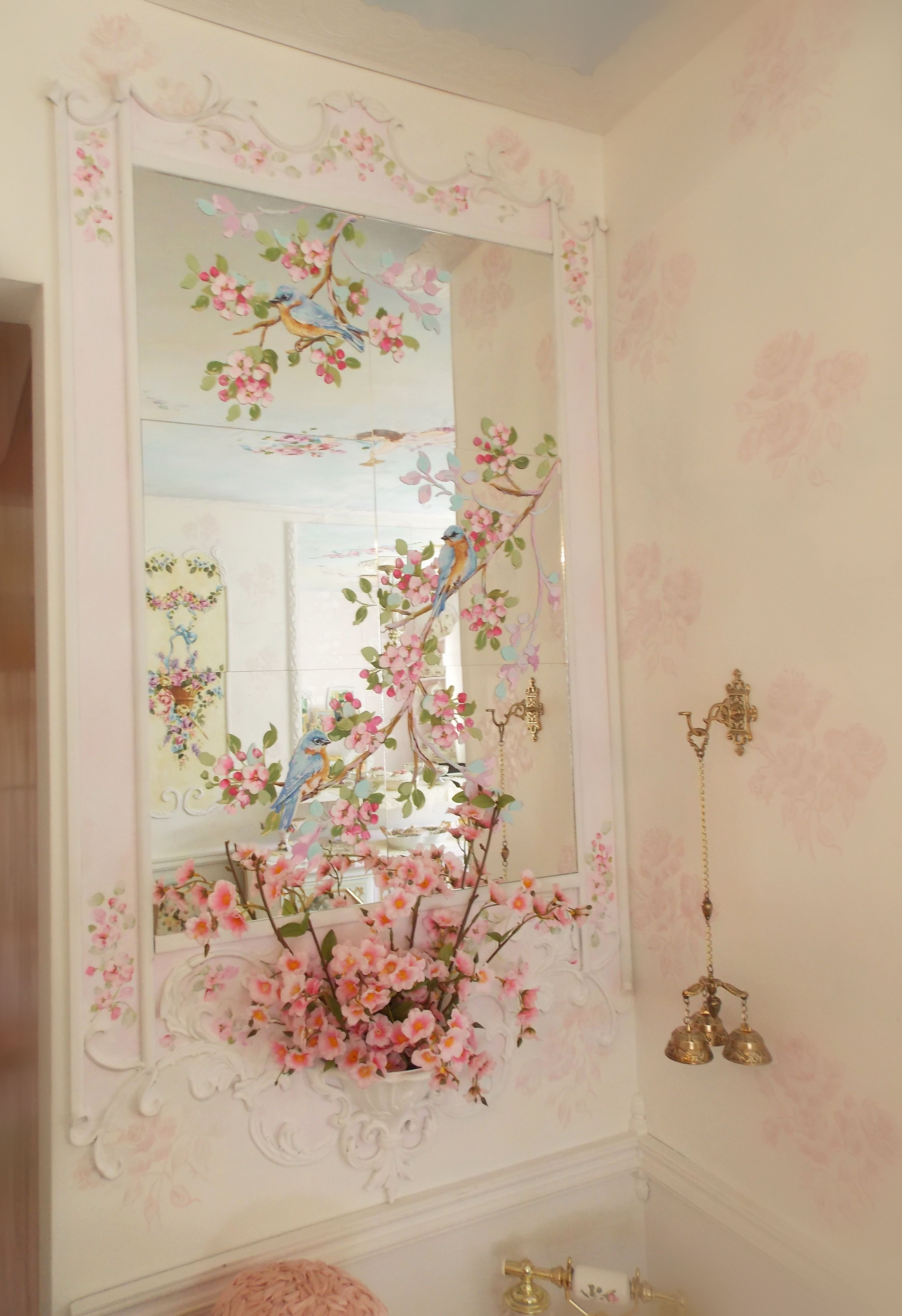 Jonny Petros Mirror Mural Art Rococo Painting Beautiful Living With Shabby Chic Bathroom Mirrors (Photo 15 of 15)