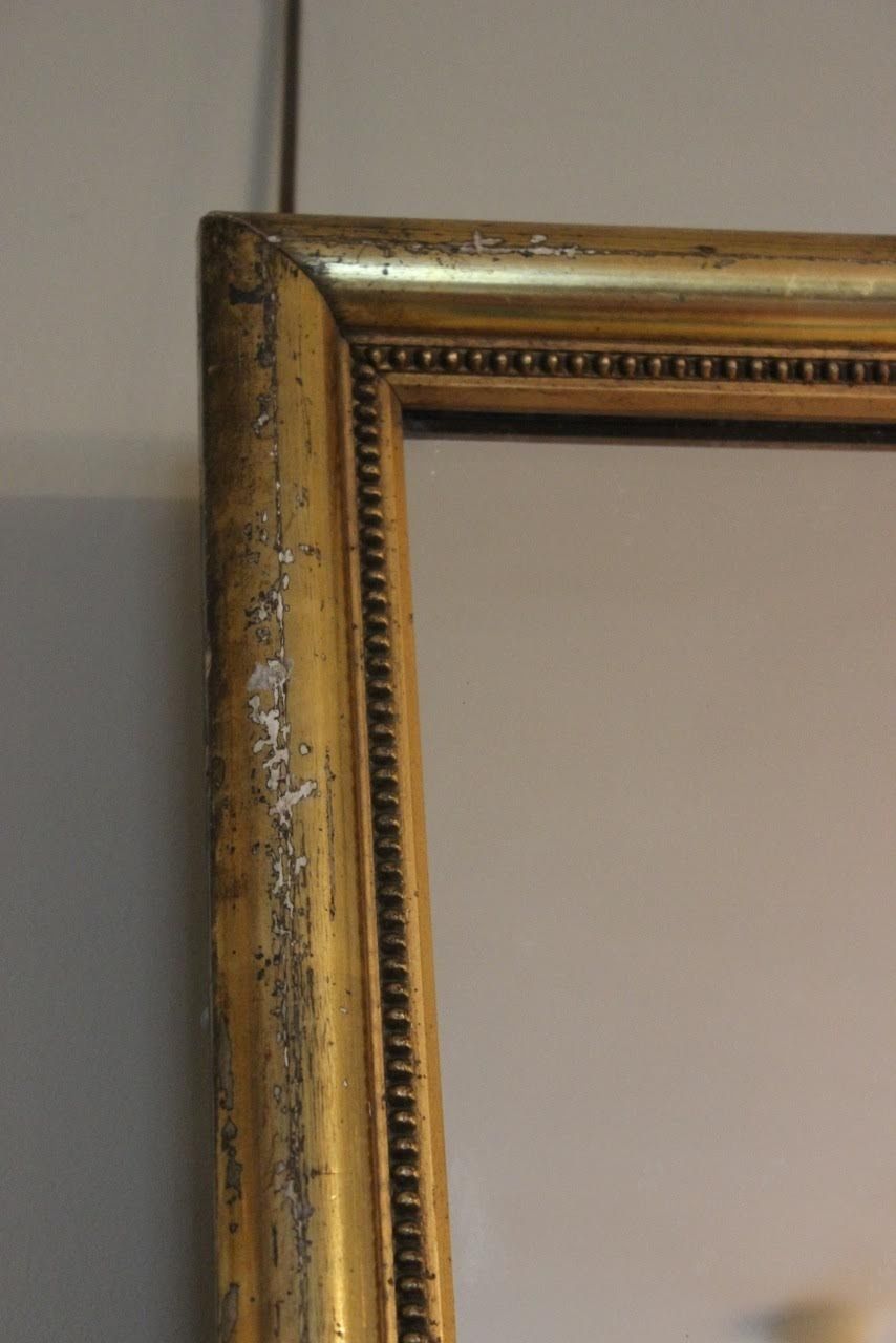 Large 19th Century Gold Gilt Mirror Square Mirrors Rectangular Throughout Gold Gilt Mirrors (Photo 14 of 15)