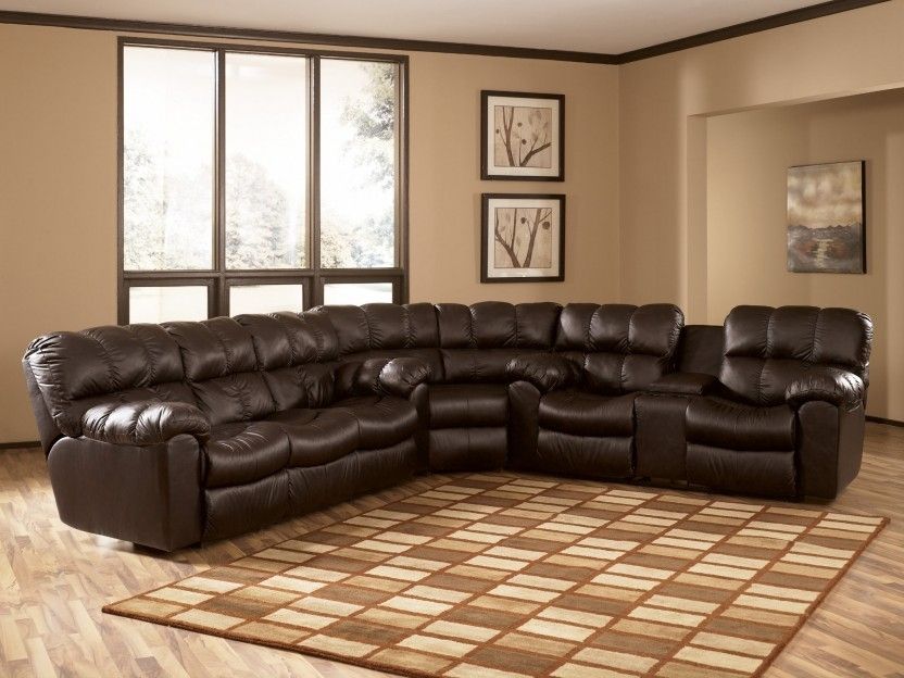 Featured Image of Sectional Sofas With Recliners Leather