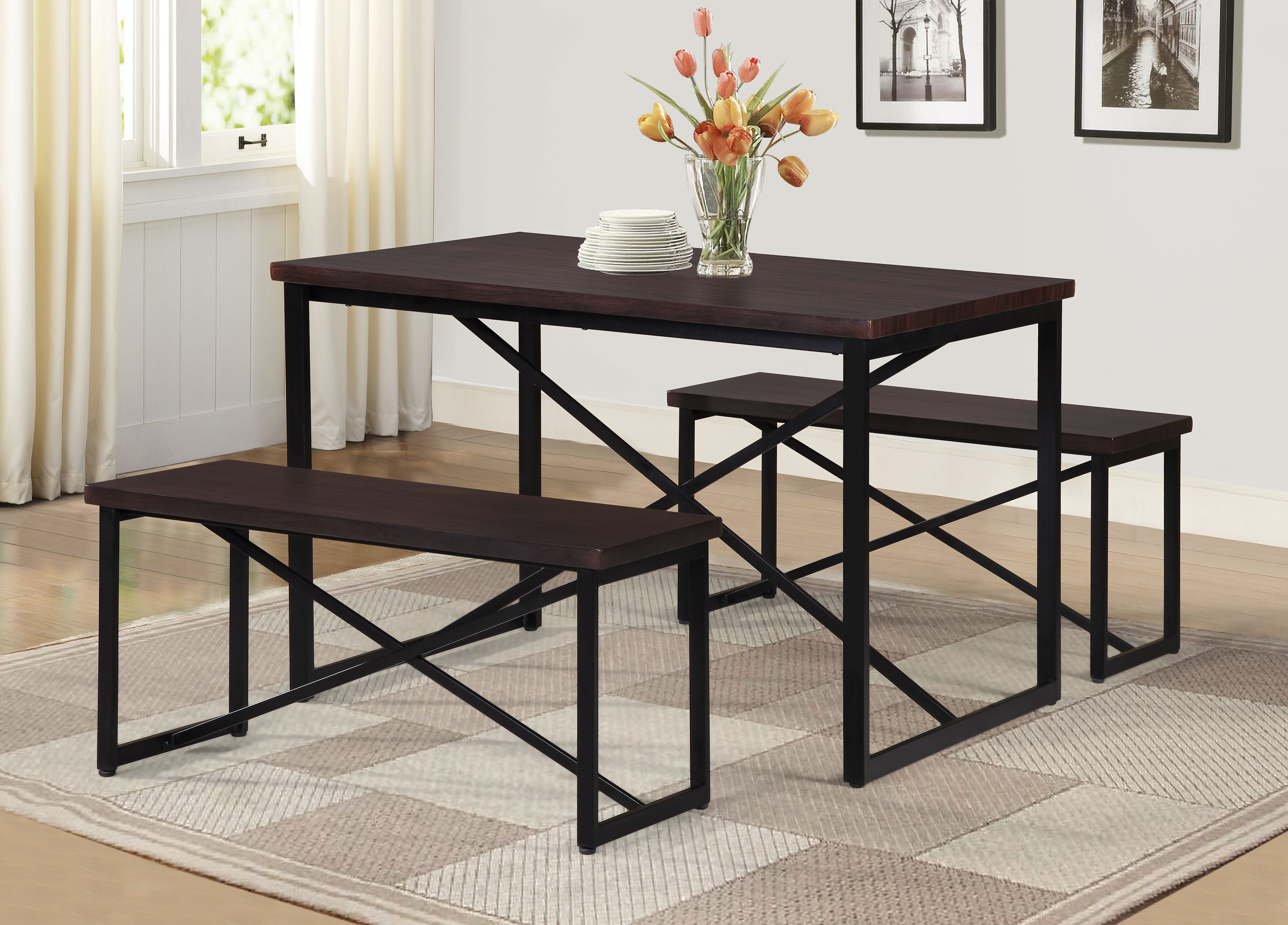 Bearden 3 Piece Dining Set Pertaining To Most Current Rossiter 3 Piece Dining Sets (Photo 3 of 20)