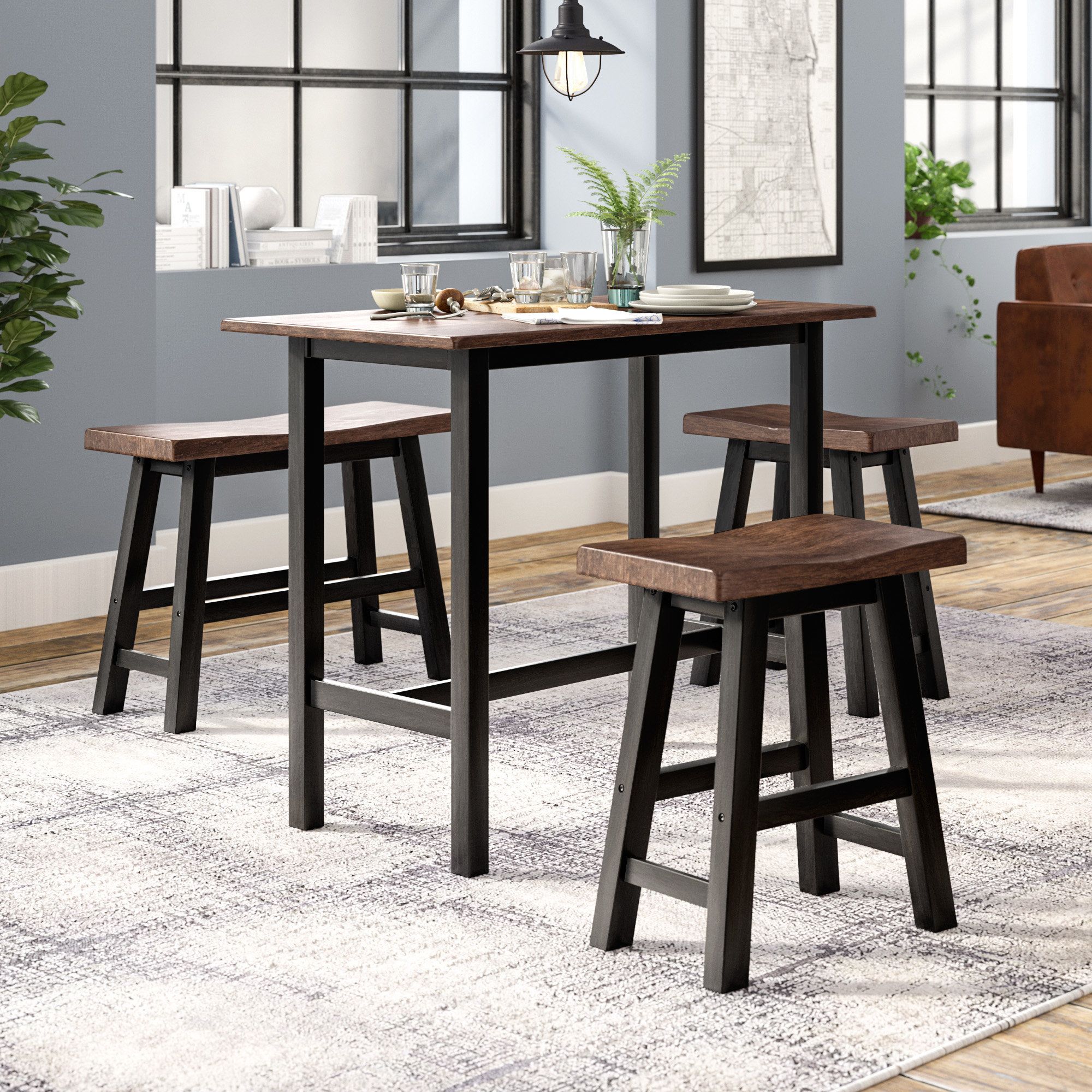 Chelsey 4 Piece Dining Set Throughout Best And Newest Weatherholt Dining Tables (Photo 8 of 20)