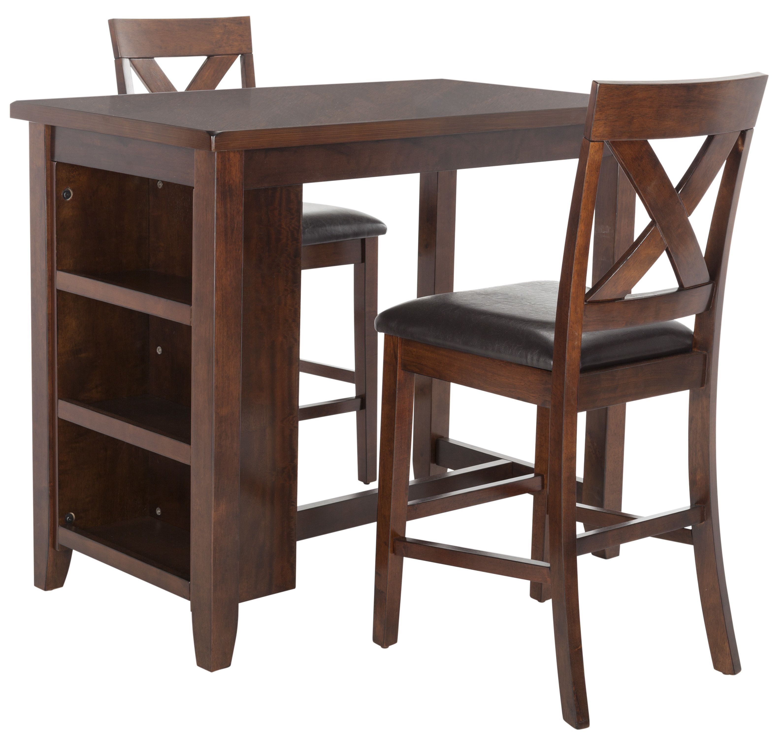 Darby Home Co Renwick 3 Piece Pub Table Set With Regard To Most Up To Date Frida 3 Piece Dining Table Sets (Photo 7 of 20)