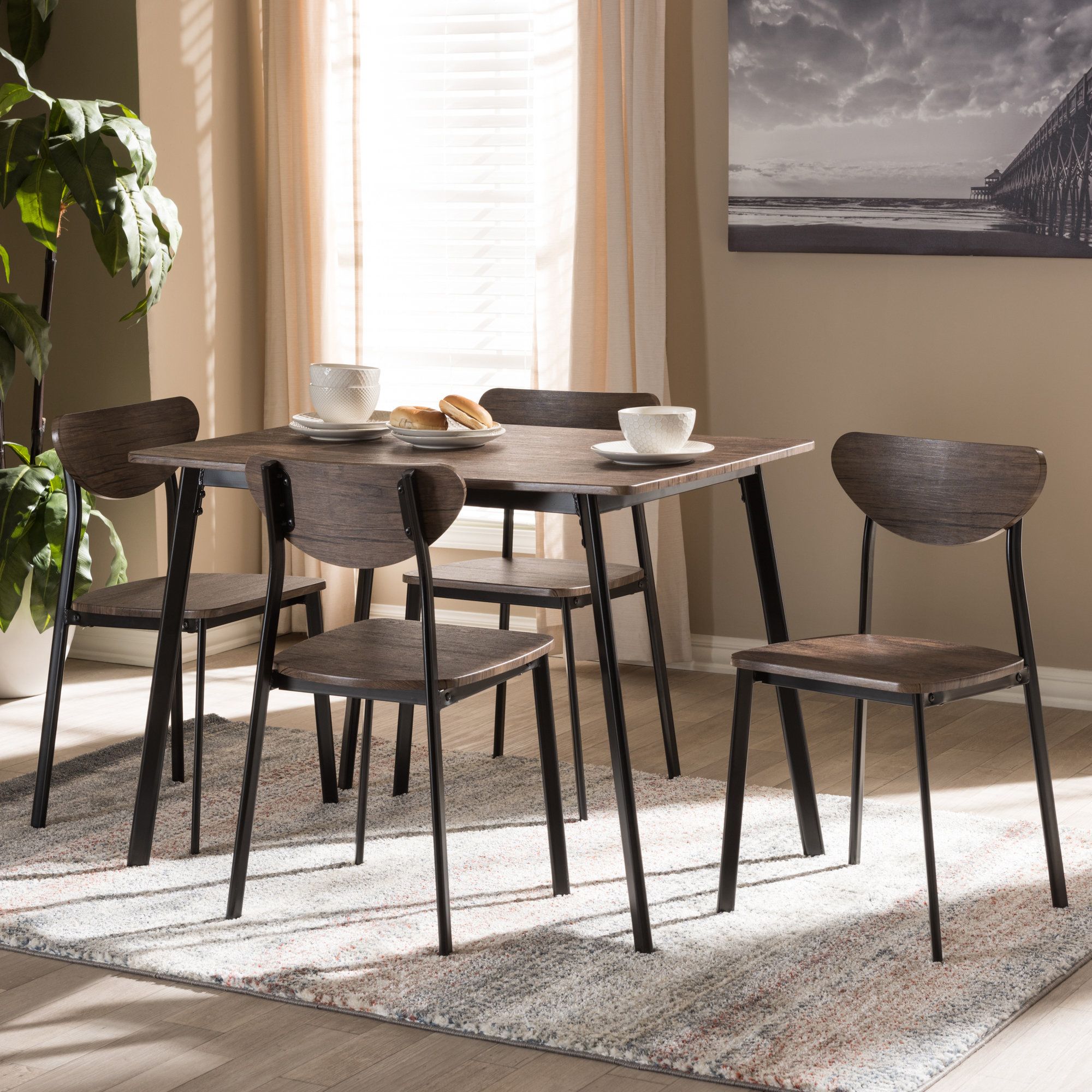 Details About Union Rustic Tejeda 5 Piece Dining Set With Regard To Latest Tejeda 5 Piece Dining Sets (Photo 2 of 20)