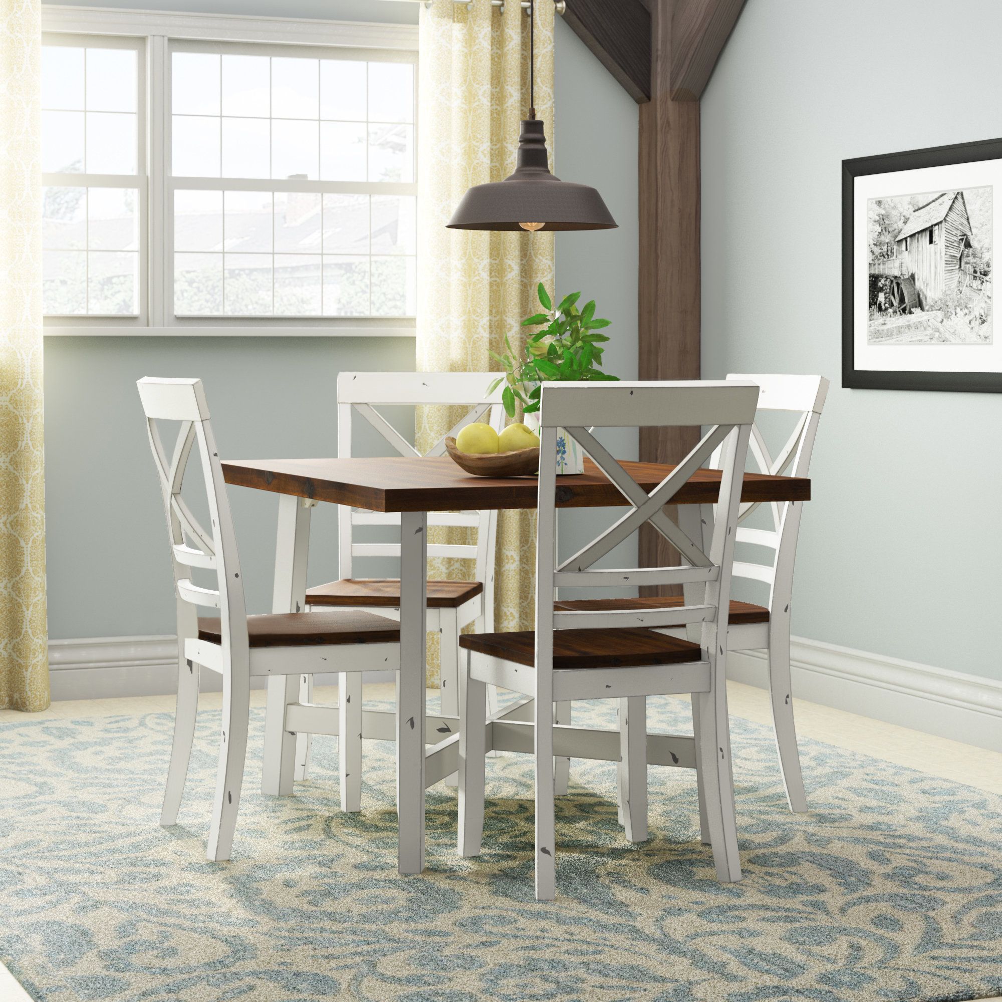 Dunnes 5 Piece Dining Set With Newest Liles 5 Piece Breakfast Nook Dining Sets (Photo 7 of 20)