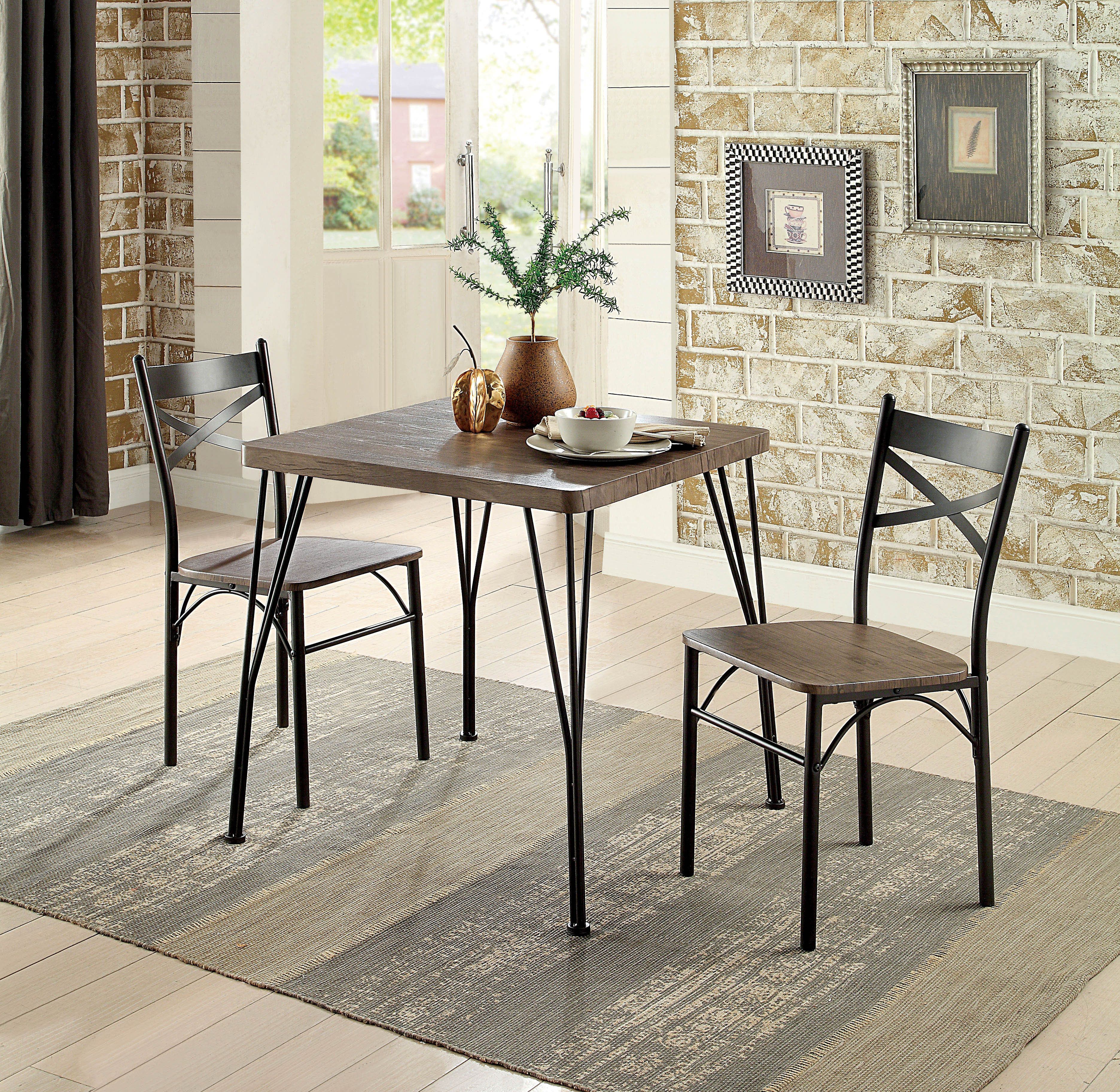 Guertin 3 Piece Dining Set Pertaining To 2018 Rossiter 3 Piece Dining Sets (Photo 7 of 20)