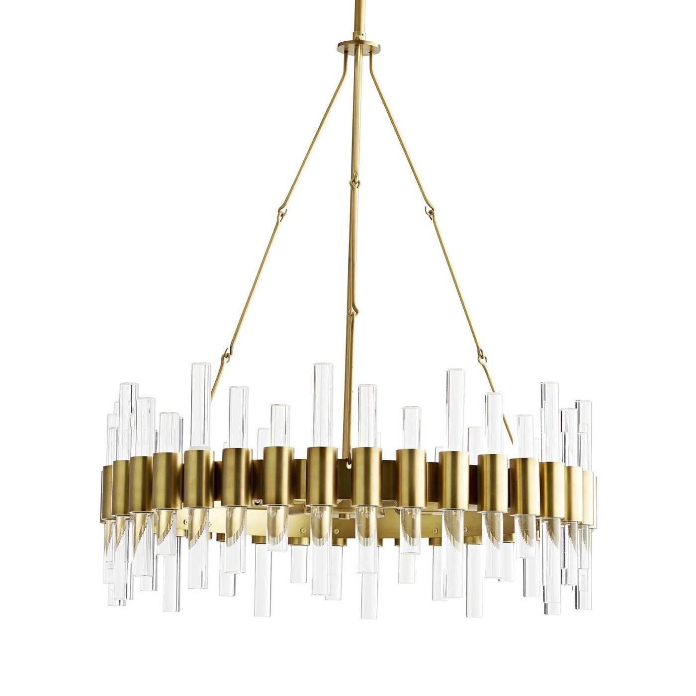 Miskell Brass & Lucite Chandelier Throughout Newest Miskell 5 Piece Dining Sets (Photo 15 of 20)