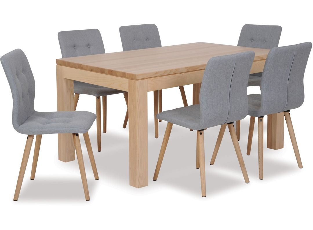 Modena Dining Table & Frida Chairs X 6 With Latest Frida 3 Piece Dining Table Sets (Photo 9 of 20)