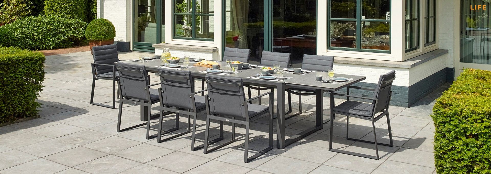 Primavera Dining Extendable Lava – Life Outdoor Living In Recent Osterman 6 Piece Extendable Dining Sets (Set Of 6) (Photo 8 of 20)