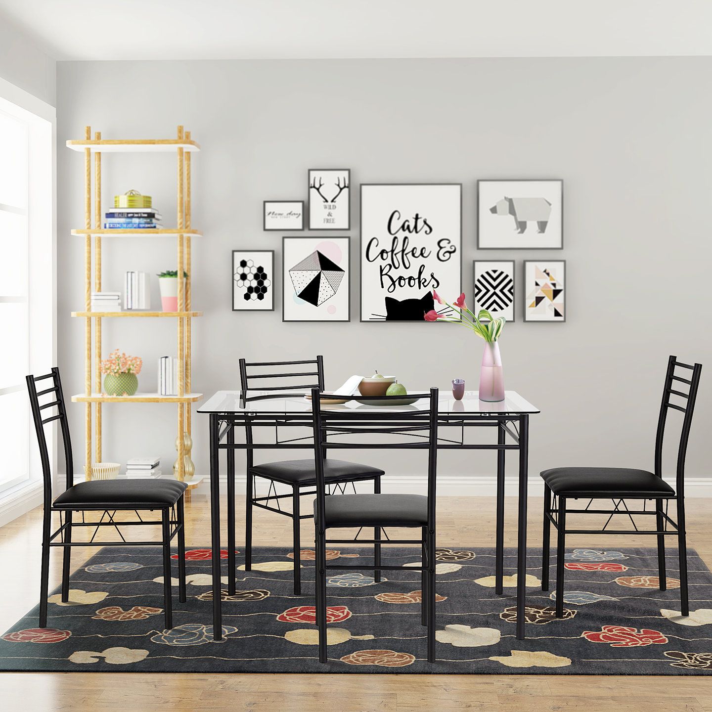 Taulbee 5 Piece Dining Set With 2018 Lightle 5 Piece Breakfast Nook Dining Sets (Photo 11 of 20)