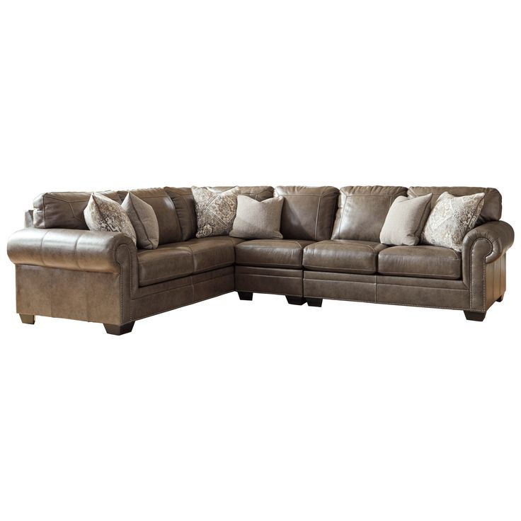 Roleson 3 Piece Sectionalsignature Designashley At With 3Pc Miles Leather Sectional Sofas With Chaise (Photo 3 of 15)