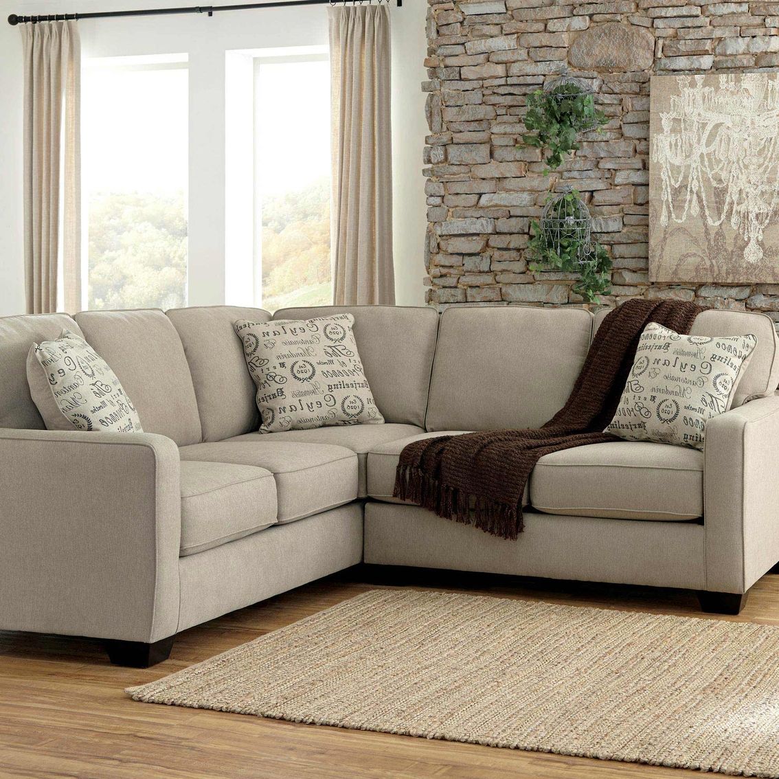 Small 2 Pc Sectional Sofa Kerri Charcoal 2 Piece Sectional Within 2Pc Burland Contemporary Sectional Sofas Charcoal (Photo 11 of 15)