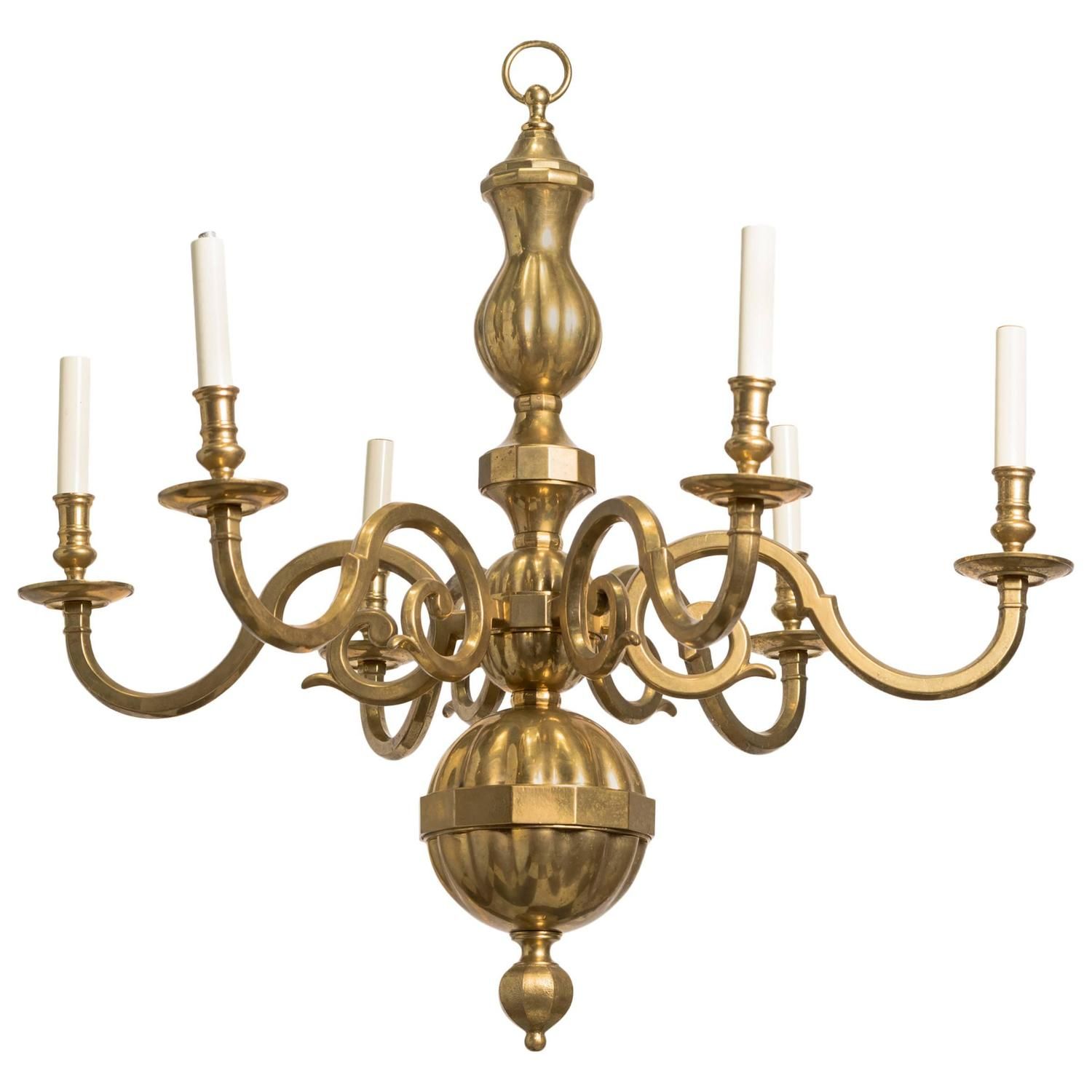Featured Image of Natural Brass Six Light Chandeliers