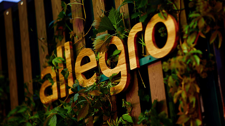 Visual representation of Allegro Marketplace’s collaboration with GS1, showcasing improved e-commerce fulfillment, barcode scanning for retail, and optimized product catalog management using GTINs