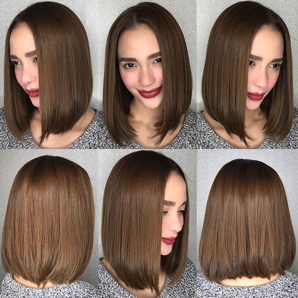 Brown-Bob-Hairstyle-2019 Best New Bob Hairstyles 2019 