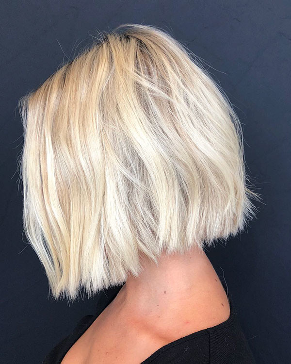 Short-Blonde-Bob-Hairstyle Best New Bob Hairstyles 2019 