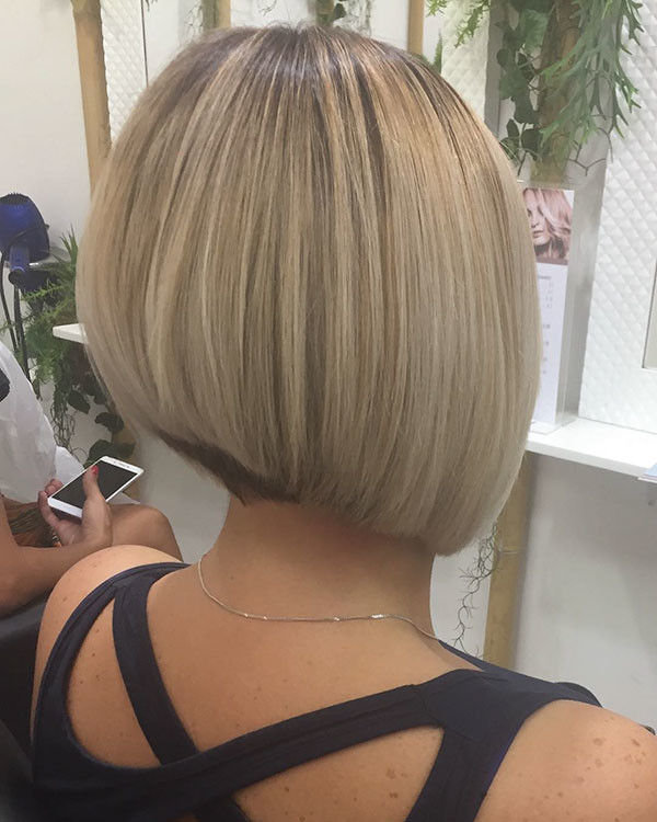 Short-Bob-Hairstyle-Back-View Best New Bob Hairstyles 2019 