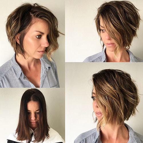 38-short-bob-haircuts-with-side-bangs Best New Short Hair with Side Swept Bangs 