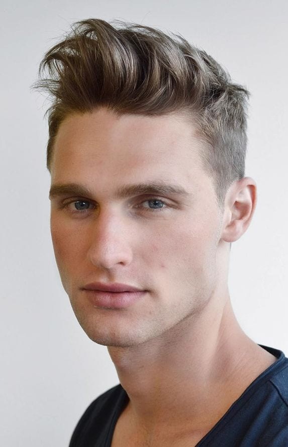 Quiff-Style-Man-Hair Selected Hairstyles for Men With Big Foreheads 
