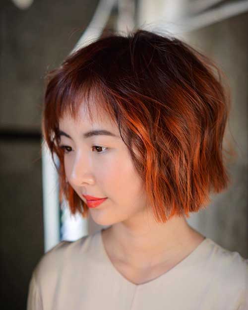 Gorgeous-Short-Bob-with-Red-Ombre Eye-Catching Short Red Hair Ideas to Try 