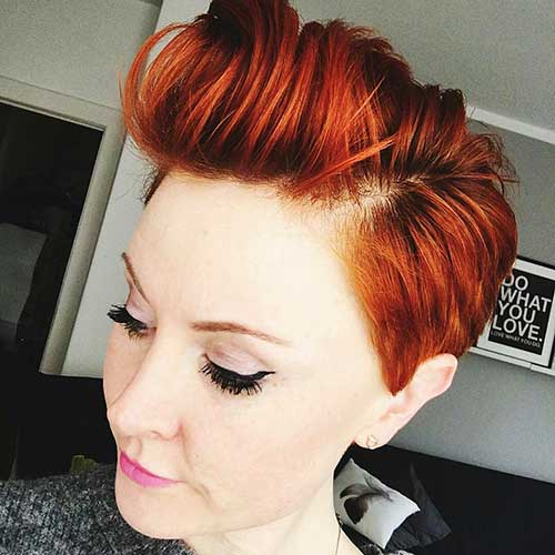 Red-Pixie-Hairstyle-Idea Eye-Catching Short Red Hair Ideas to Try 