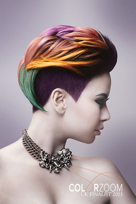 Short-Gorgeous-Colorful-Hair Short hair color ideas 