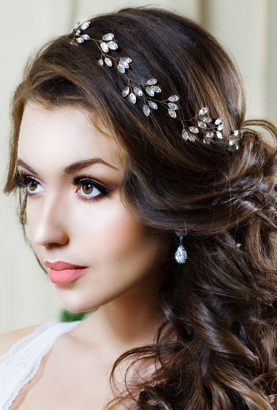 Tendrils-in-a-Tiara Hairstyles with Tiara for Glam and Fab Look 