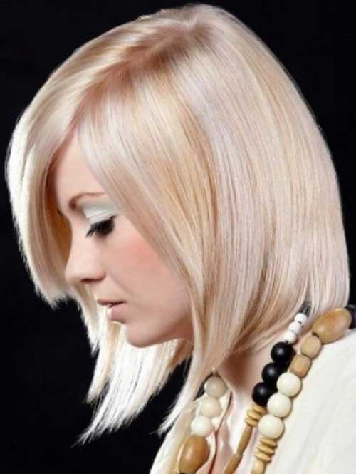 Pink-And-Blonde-Straight-Bob-Hair-with-Side-Bangs Short Blonde And Pink Hairstyles 