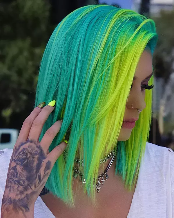 Blue-Green-Hair 28 Best Short Hairstyles and Haircuts 