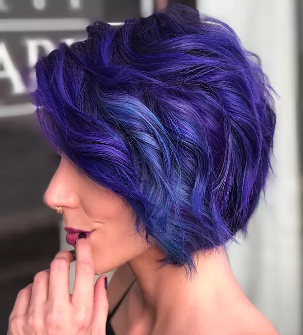 Purple-Hair 28 Best Short Hairstyles and Haircuts 
