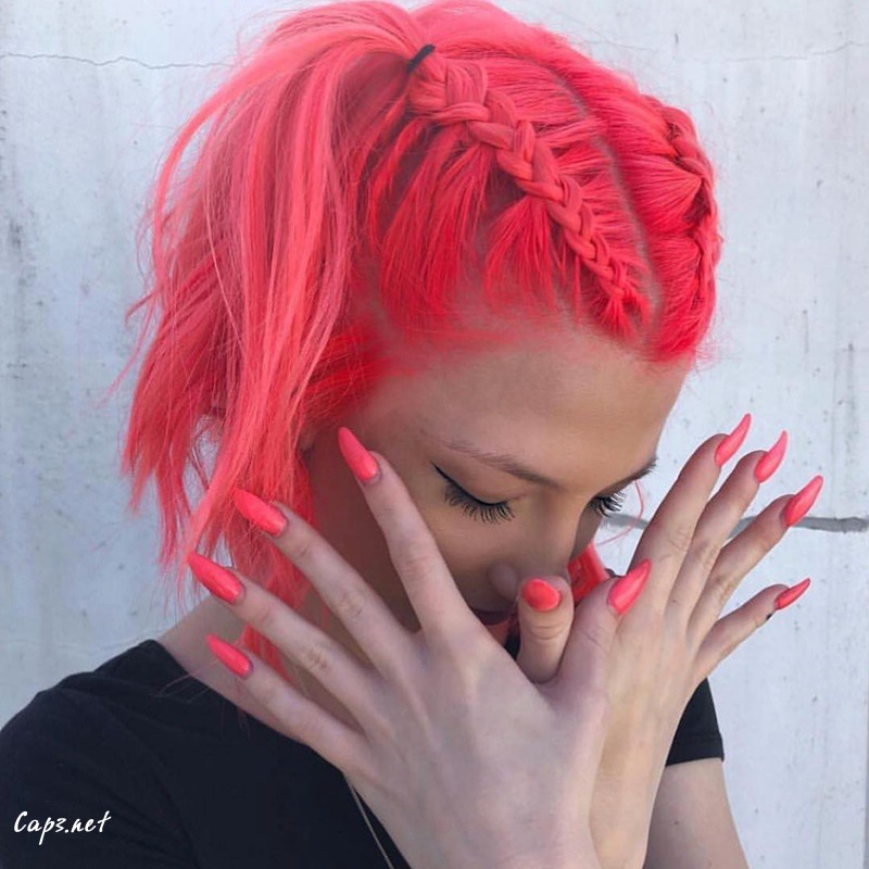 Pink-Braids 45 Beautiful Short Hairstyles Shared on Instagram 