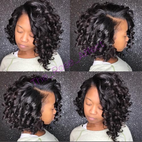 sew-in 13 Cutest Short Curly Bob Haircuts for Curly Hair 