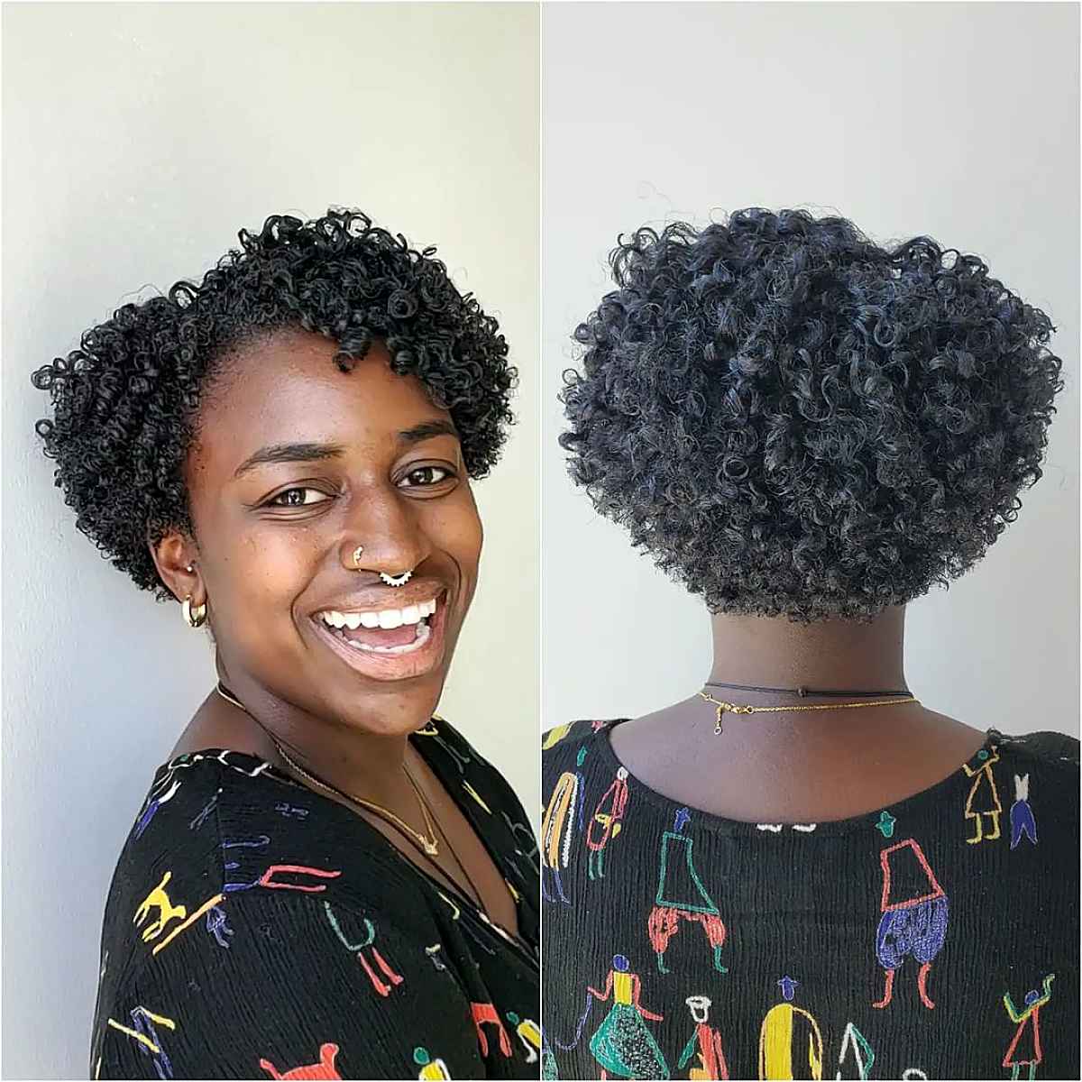 short-weave-curly-bob-hairstyle-for-black-women 13 Cutest Short Curly Bob Haircuts for Curly Hair 