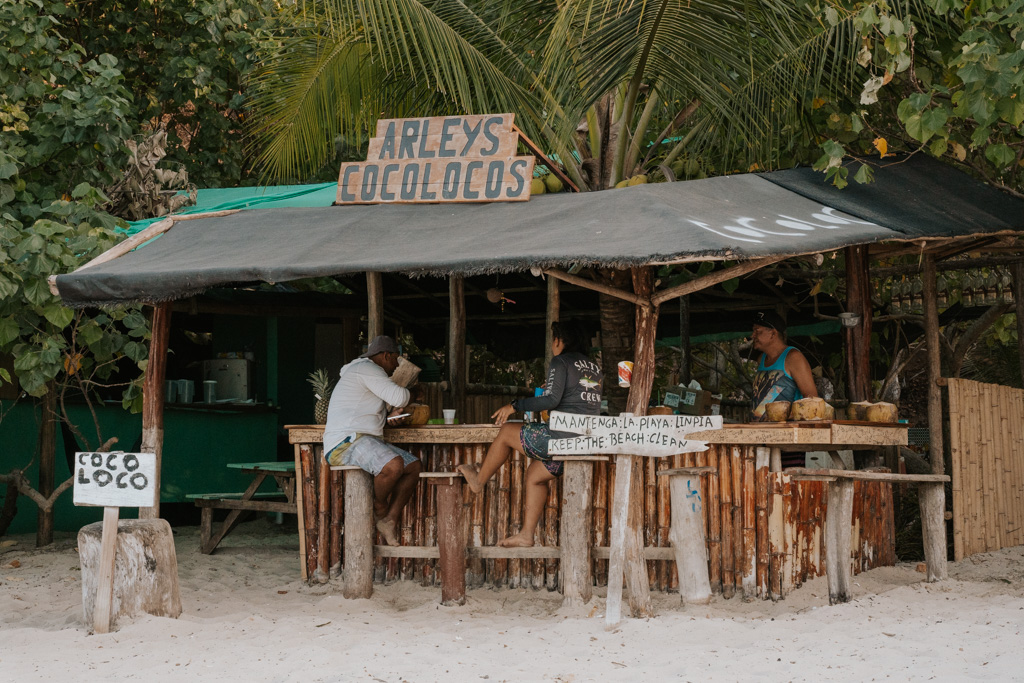 beach cafe on Tortuga Island Costa Rica