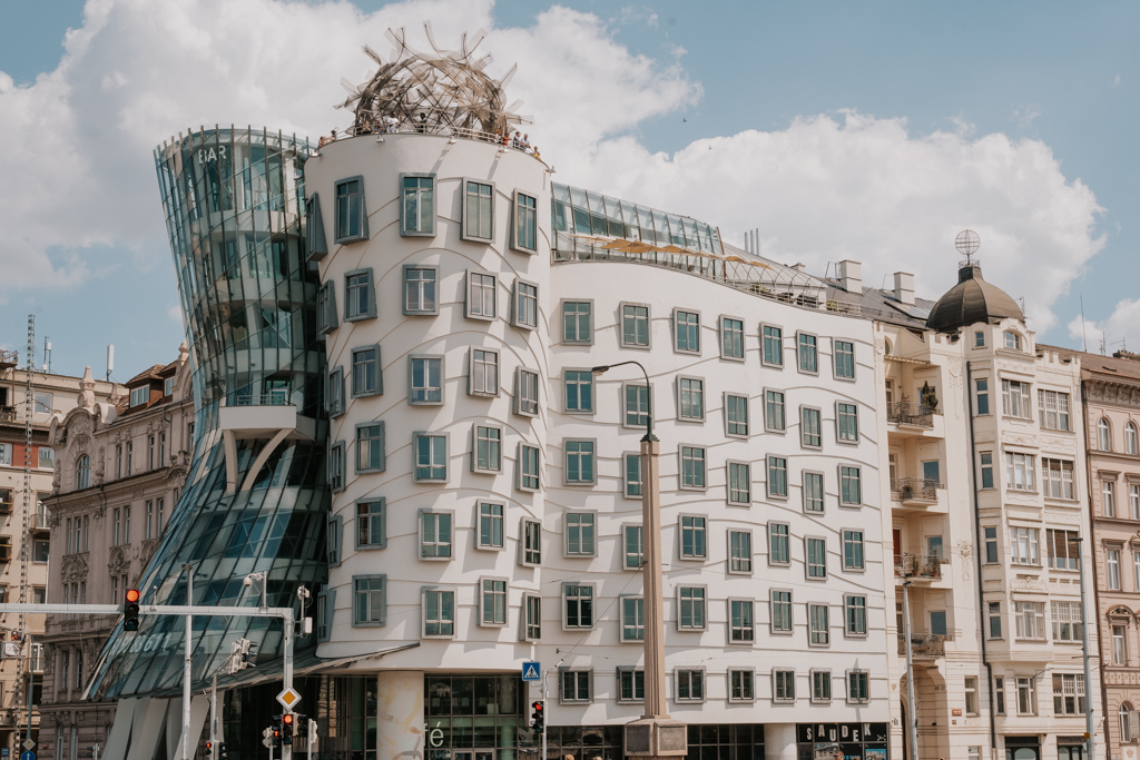 Dancing House building one of Prague's top attractions in New Town Prague