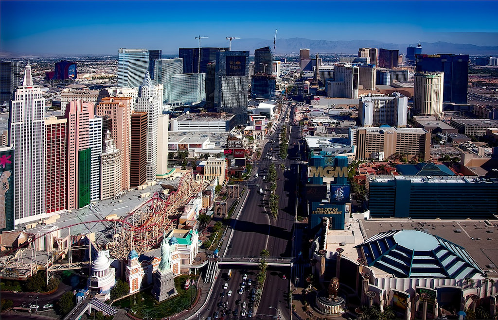 panoramic of the Las Vegas strip
