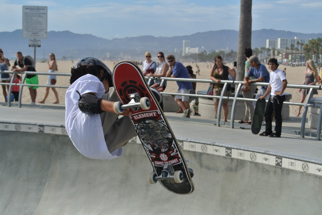 kid skateboarding in Venice Beach captions