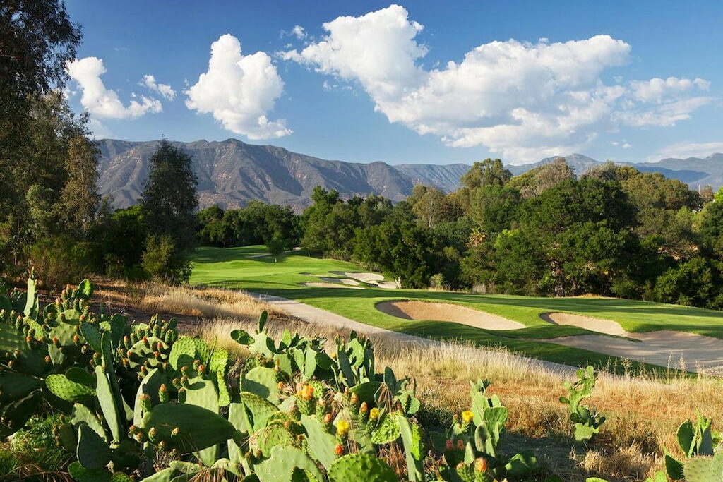 Beautiful landscape of a golf course in one of the hotels in Ojai California.