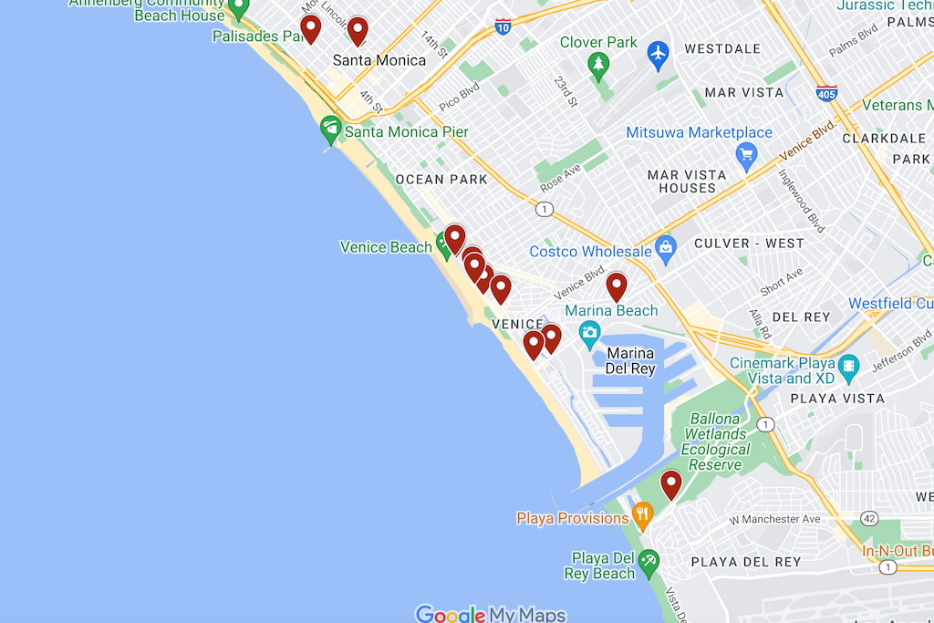 Best Boutique Hotels in Venice Beach California Map