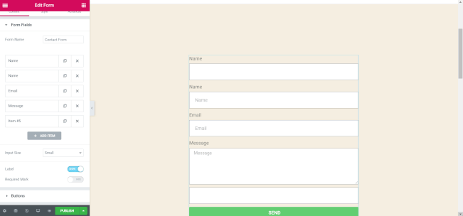 Step 2: Setting Up Elementor Contact Form and Adding Fields