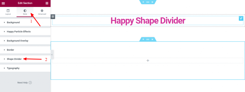 Find Happy Shape Divider