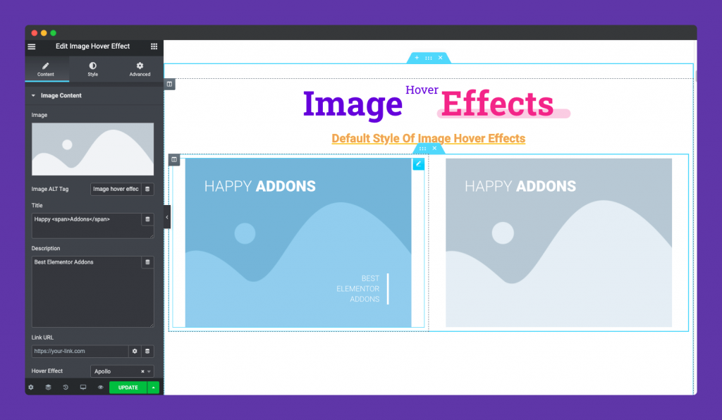 Image Hover Effect Default View