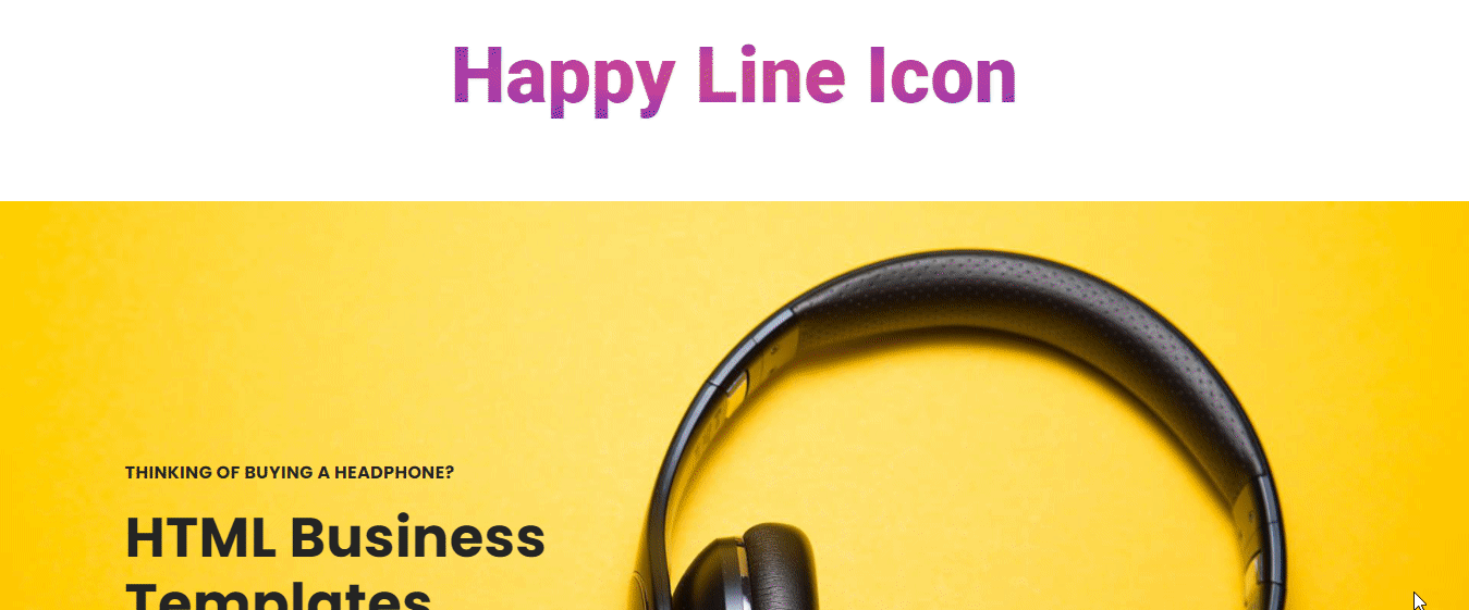 Final Preview of Happy Line Icon