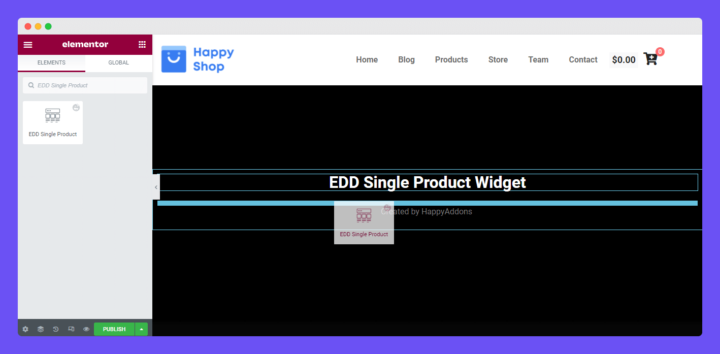 Add EDD Single Product Widget