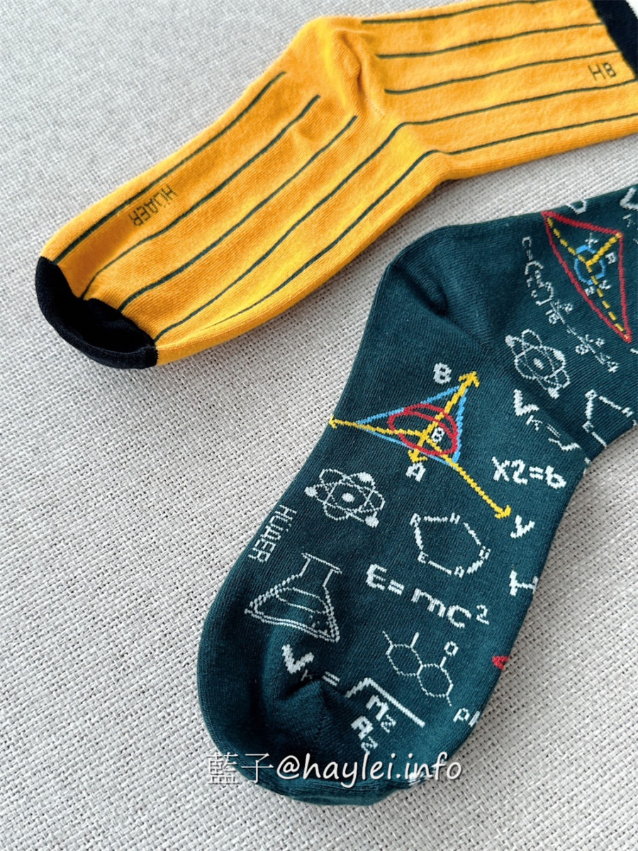 MIT精品襪/HUAER Design 獨家設計襪-100%MIT純棉中筒襪，文創風格設計時尚，讓襪子穿搭變得豐富有趣，再加上穿起來透氣柔軟舒適吸汗排汗，絕對是選購流行襪的一時之選! 攝影 民生資訊分享 穿搭分享 