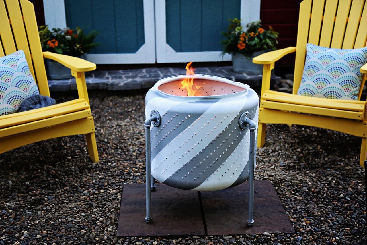 How To Turn An Old Washing Machine Drum Into A Firepit Hgtv