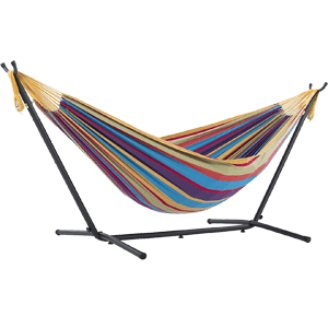 Vivere-Double-Hammock-with-Space-Saving-Steel-Stand
