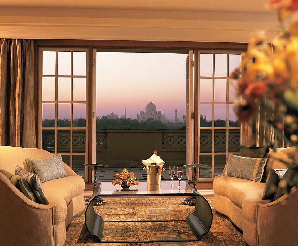 The Oberoi Amarvilas in Agra boasts a showstopping view. Pull back the curtains in your bedroom here, says Titan Travel, 'and gaze upon the Taj Mahal in all her glory'. This hotel is the second of two in India on the itinerary