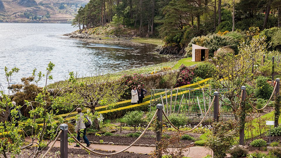 Lush and lovely: Caroline's itinerary included a stop at the 'lush and lovely' Inverewe Garden on Loch Ewe, pictured