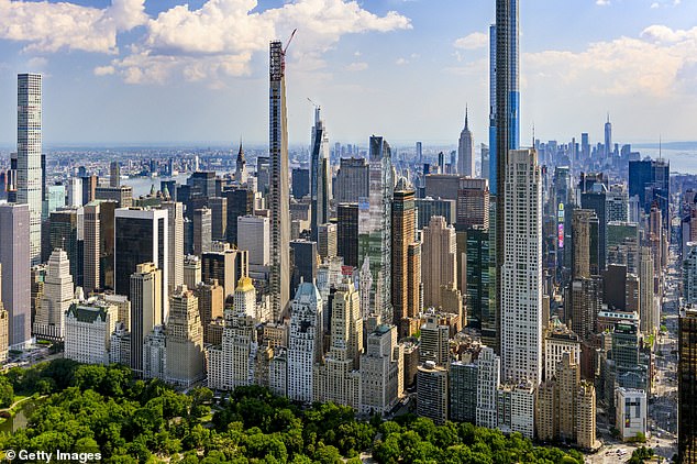 Russians are estimated to own over $1 billion in Manhattan real estate, many of which are on Billionaire's Row (pictured)